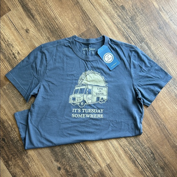 Life Is Good Kids Graphic Tee in Blue - Picture 1 of 5